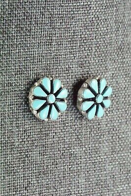 Turquoise & Sterling Silver Earrings - Arie Kanteena