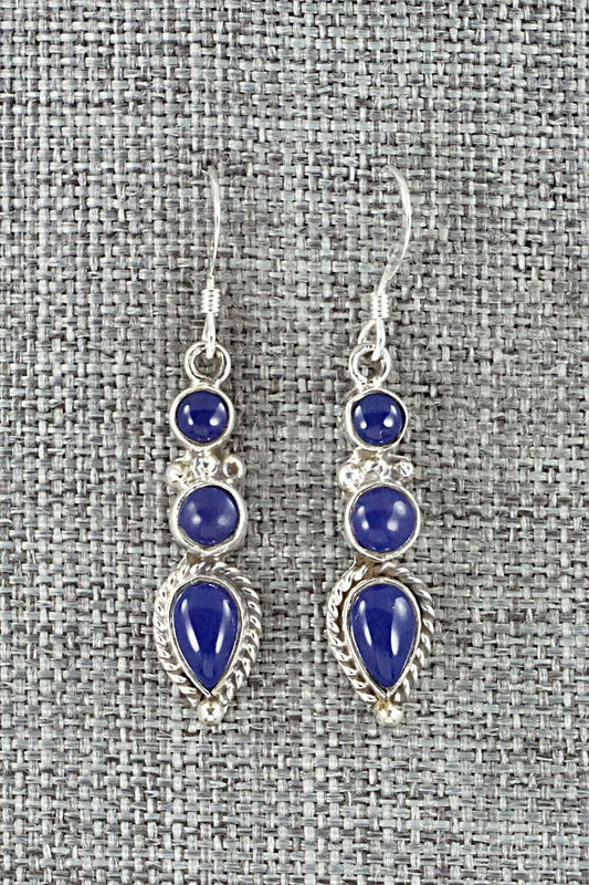 Lapis & Sterling Silver Earrings - Gary Shorty
