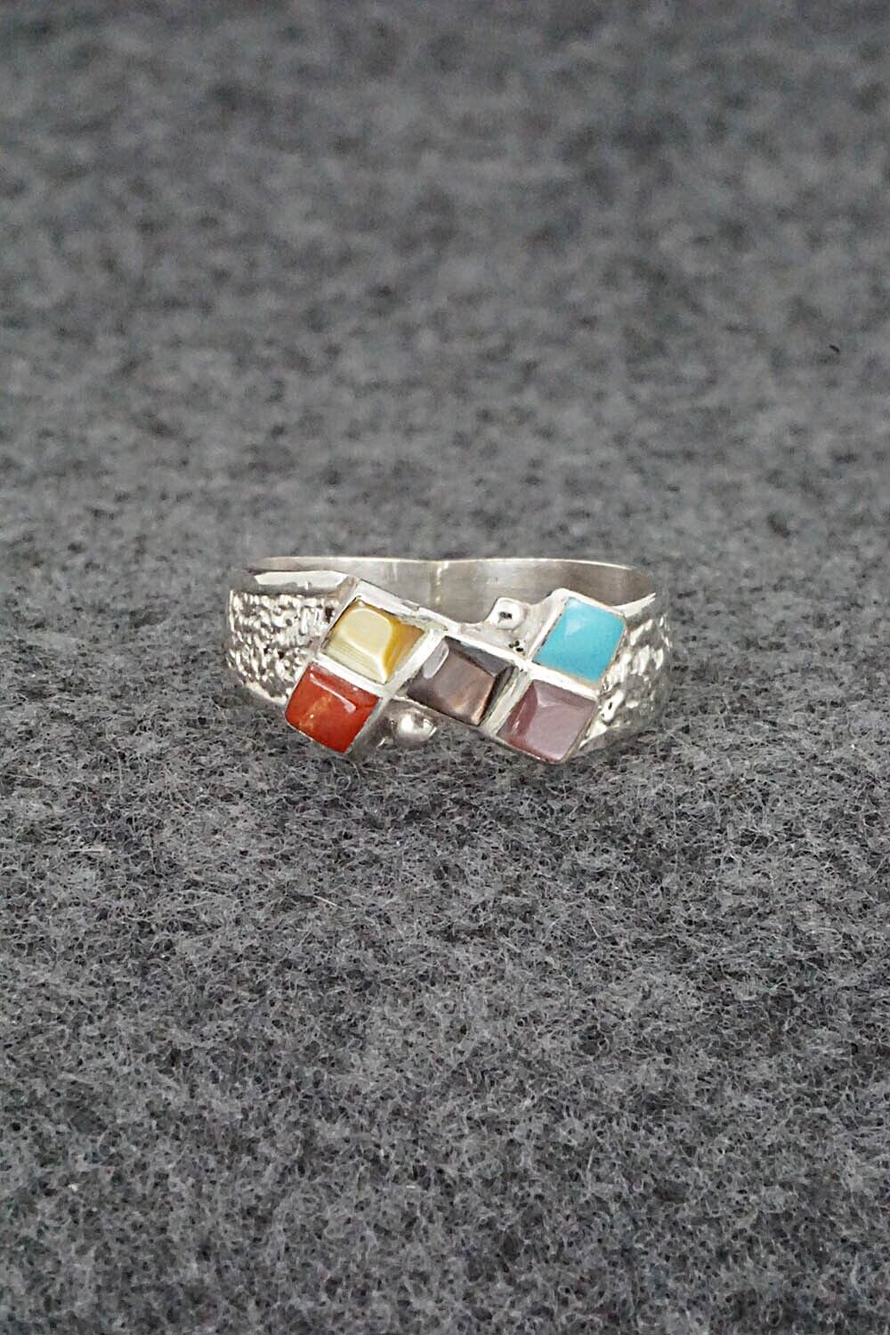 Multi Stone & Sterling Silver Ring - Bonnie Quam - Size 7