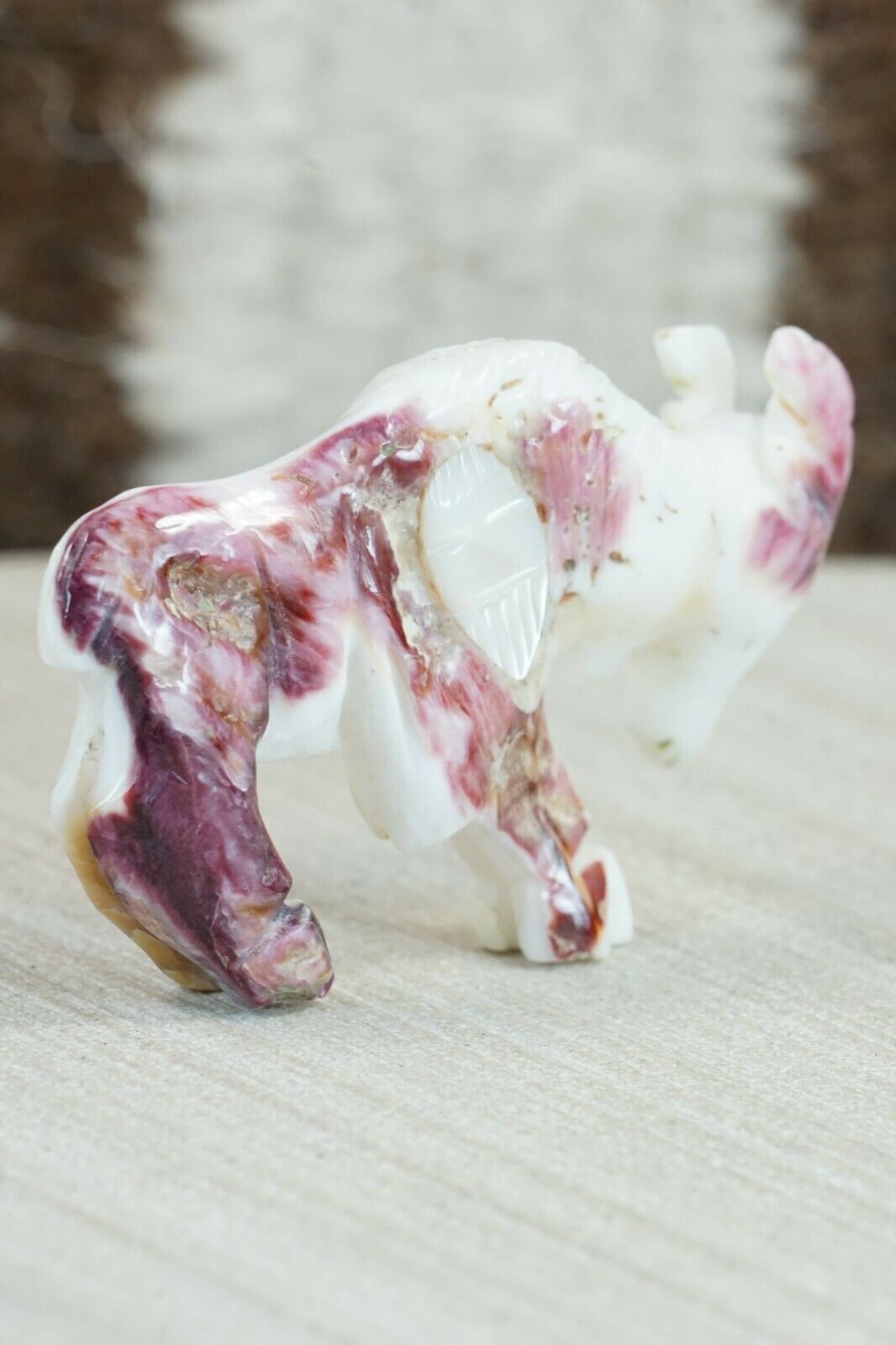 Spiny Oyster Goat Zuni Fetish Carving - Jonas Hastito