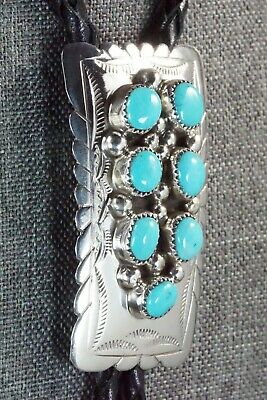 Turquoise & Sterling Silver Bolo Tie - Wilbert Muskett Sr.