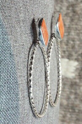 Coral & Sterling Silver Earrings - Annie Spencer