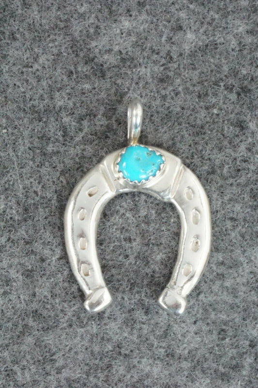 Turquoise & Sterling Silver Pendant - Pauline Nelson