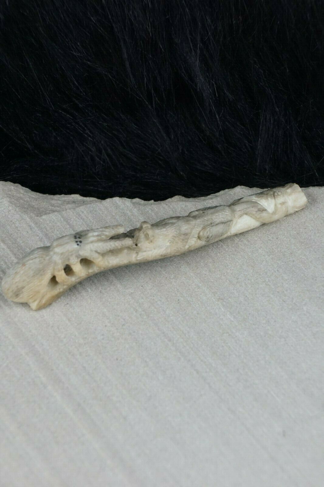 Mountain Lion & Spider Zuni Fetish Carving - Glenn Laate - High Lonesome Trading