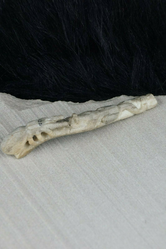 Mountain Lion & Spider Zuni Fetish Carving - Glenn Laate - High Lonesome Trading