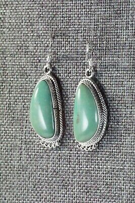 Navajo Turquoise & Sterling Silver Earrings - Lee Shorty