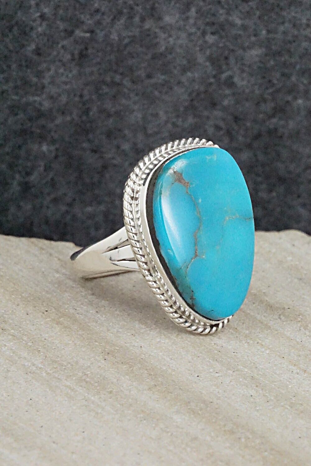 Turquoise & Sterling Silver Ring - Alice Rose Saunders - Size 7.25