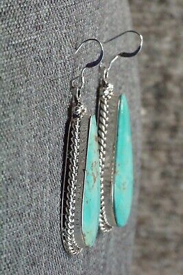 Turquoise and Sterling Silver Earrings - Brandon Belin