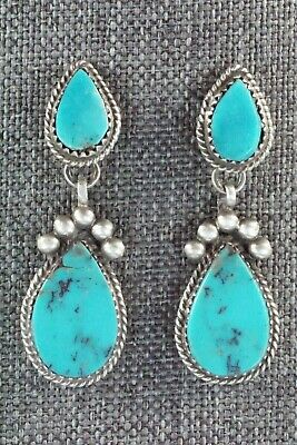 Turquoise & Sterling Silver Earrings - Selina Warner - High Lonesome Trading