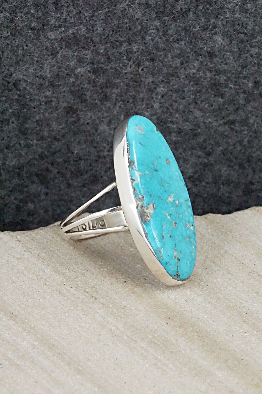 Turquoise & Sterling Silver Ring - Carlos Tsipa - Size 6.25