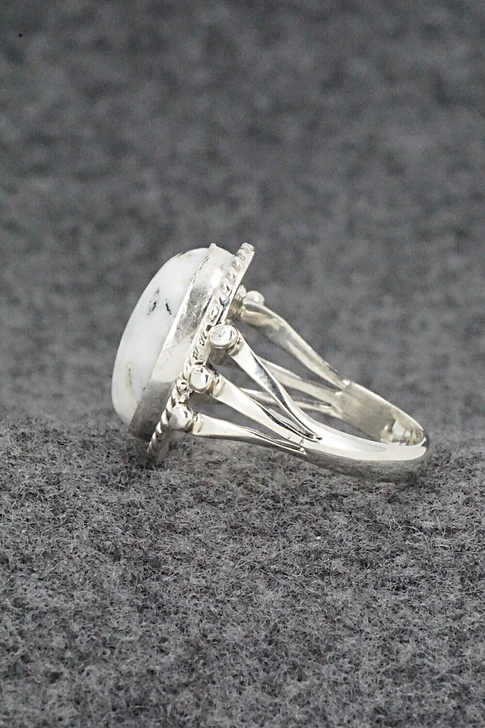 White Buffalo & Sterling Silver Ring - Grace Kenneth - Size 7.5