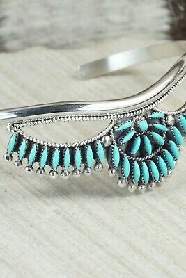 Turquoise & Sterling Silver Bracelet - Stewart Nakatewa