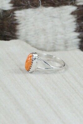 Spiny Oyster & Sterling Silver Ring - Robert Martinez - Size 7