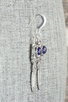 Lapis and Sterling Silver Earrings - Navajo