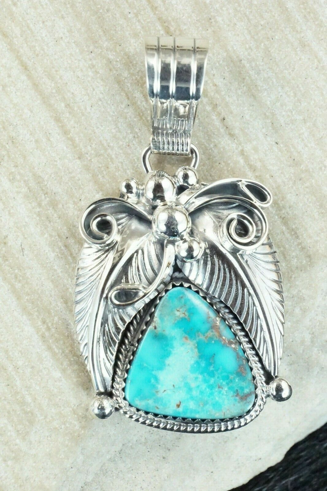 Turquoise & Sterling Silver Pendant - Davey Morgan