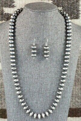 Sterling Silver Navajo Pearl Necklace & Earrings - Preston Haley