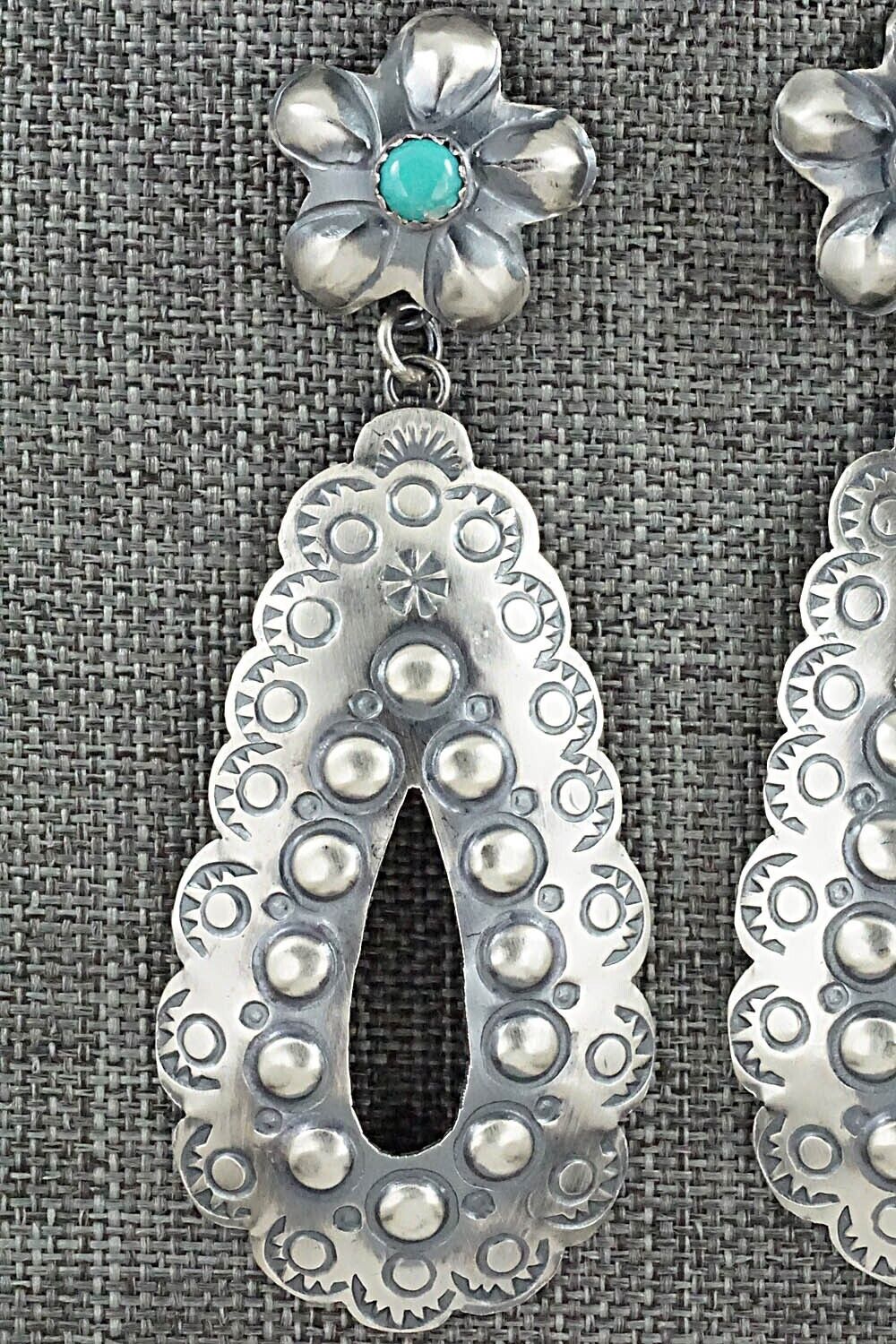 Turquoise & Sterling Silver Earrings - Gabrielle Yazzie