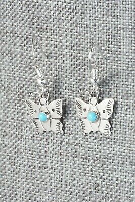 Turquoise & Sterling Silver Earrings - Lucille Platero