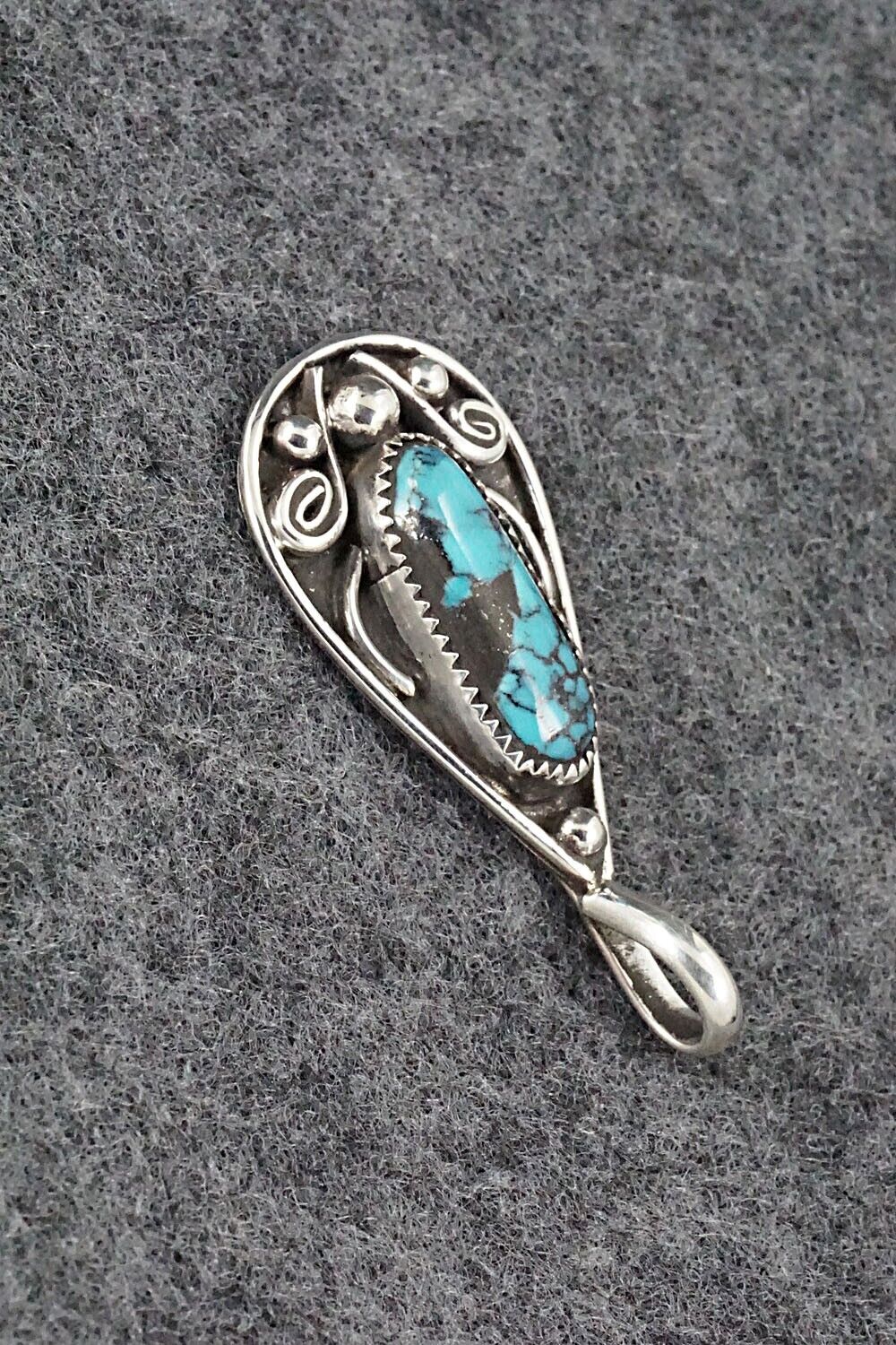 Turquoise & Sterling Silver Pendant - Priscilla Reeder