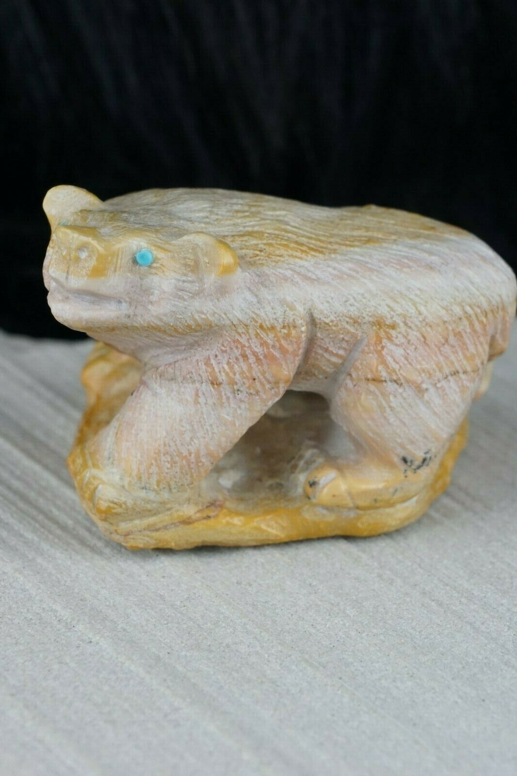 Bear Zuni Fetish Carving - Derrick Kaamasee - High Lonesome Trading