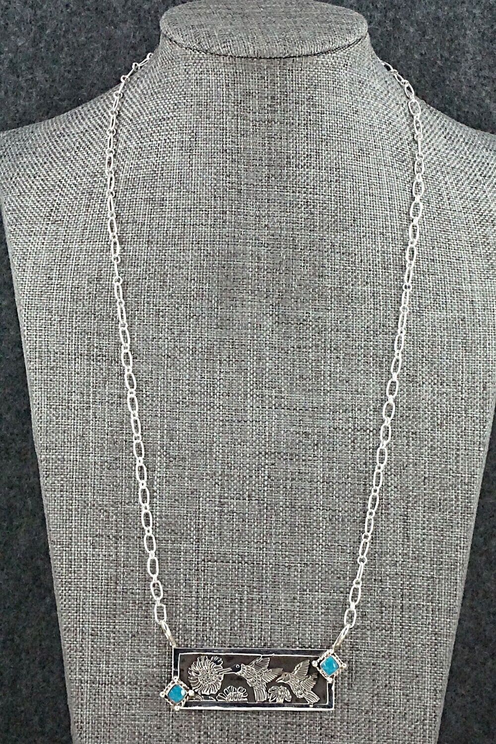 Turquoise & Sterling Silver Necklace - Jeremy Delgarito