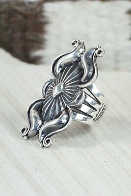 Navajo Sterling Silver Ring - Derrick Gordon - Size 7.5