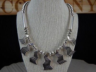 Navajo Sterling Silver Necklace - Mary Tom - High Lonesome Trading