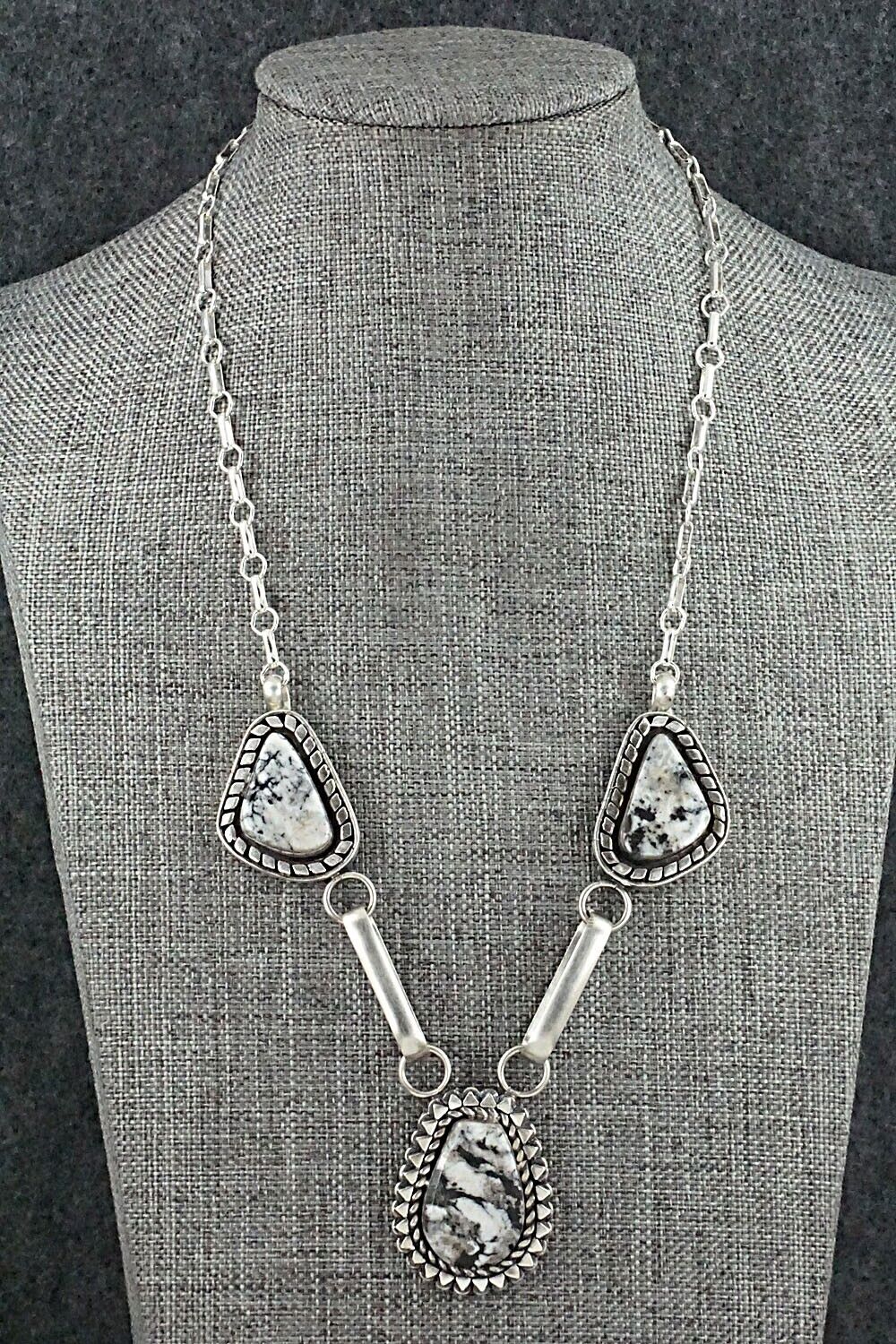 White Buffalo & Sterling Silver Necklace - Mike Smith