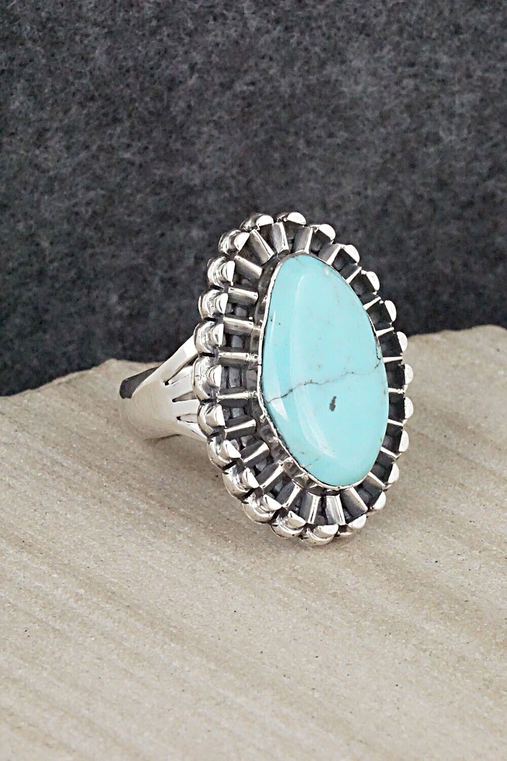 Turquoise & Sterling Silver Ring - Jimson Belin - Size 10