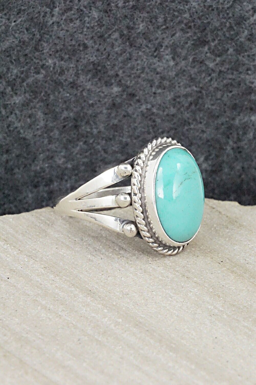 Turquoise & Sterling Silver Ring - Alice Rose Saunders - Size 7