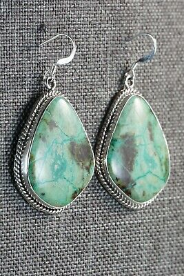 Navajo Turquoise & Sterling Silver Earrings - Freida Martinez