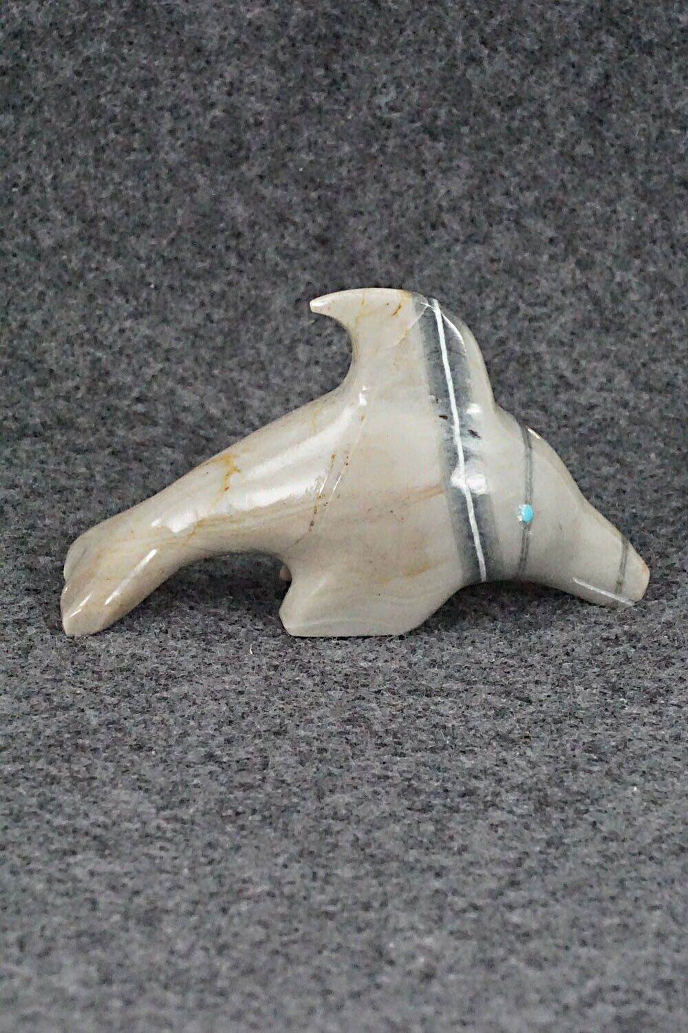 Dolphin Zuni Fetish Carving - Shannon Calavaza