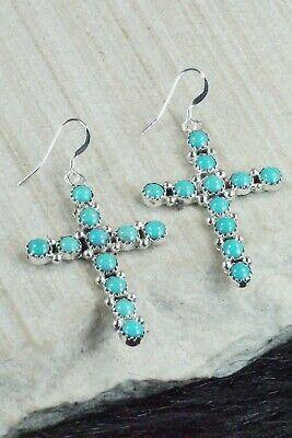 Turquoise and Sterling Silver Earrings - Roberta Begay - High Lonesome Trading