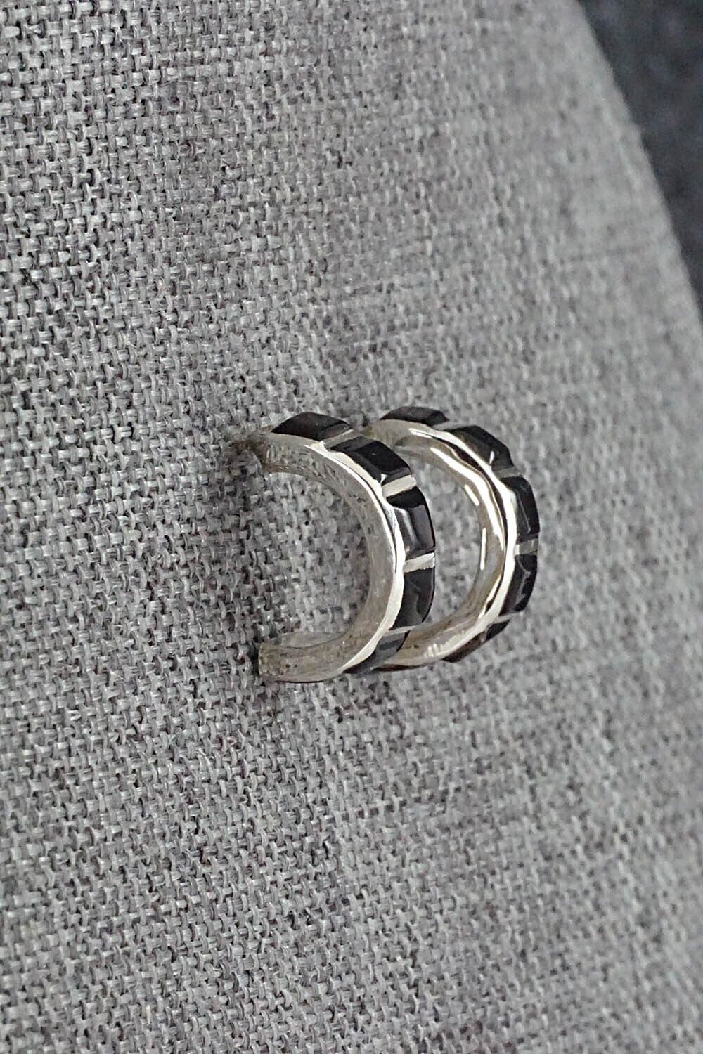 Onyx & Sterling Silver Earrings - Glennetta Luna