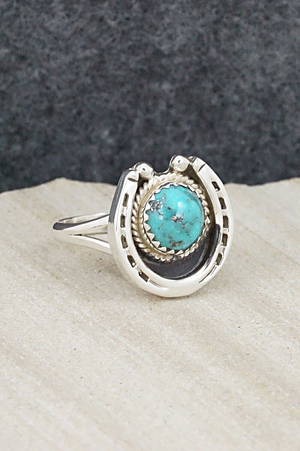 Turquoise & Sterling Silver Ring - Alice Rose Saunders - Size 7