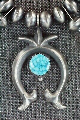 Turquoise & Sterling Silver Squash Blossom - Presley Haley - High Lonesome Trading
