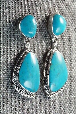 Turquoise and Sterling Silver Earrings - Sadie Jim