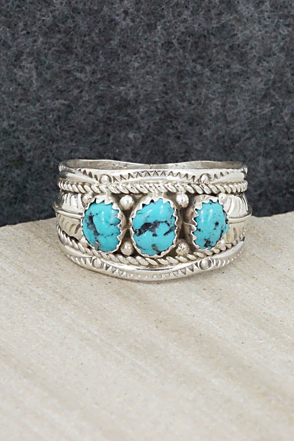 Turquoise and Sterling Silver Ring - Betty Begay - Size 12.5