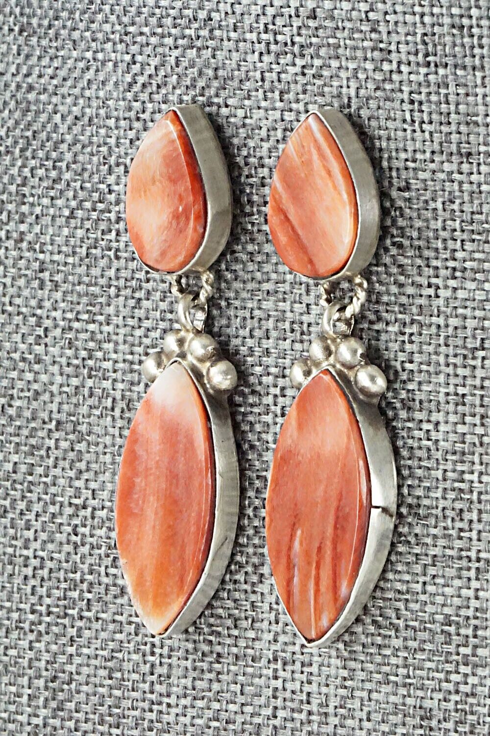 Spiny Oyster & Sterling Silver Earrings - Selina Warner