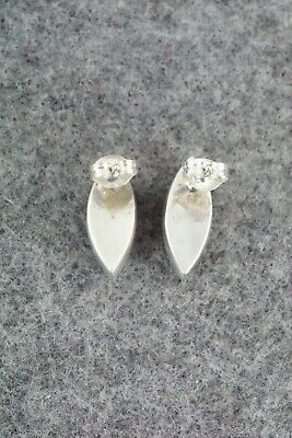 Multi Stone Inlay & Sterling Silver Earrings - Monica Johnson