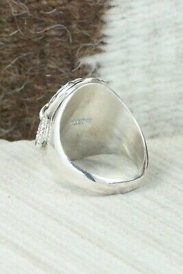 Turquoise & Sterling Silver Ring - Joy Calabaza - Size 9.75