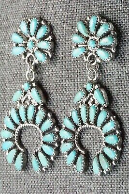 Turquoise and Sterling Silver Earrings - Zeita Begay