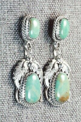 Turquoise & Sterling Silver Earrings - Navajo