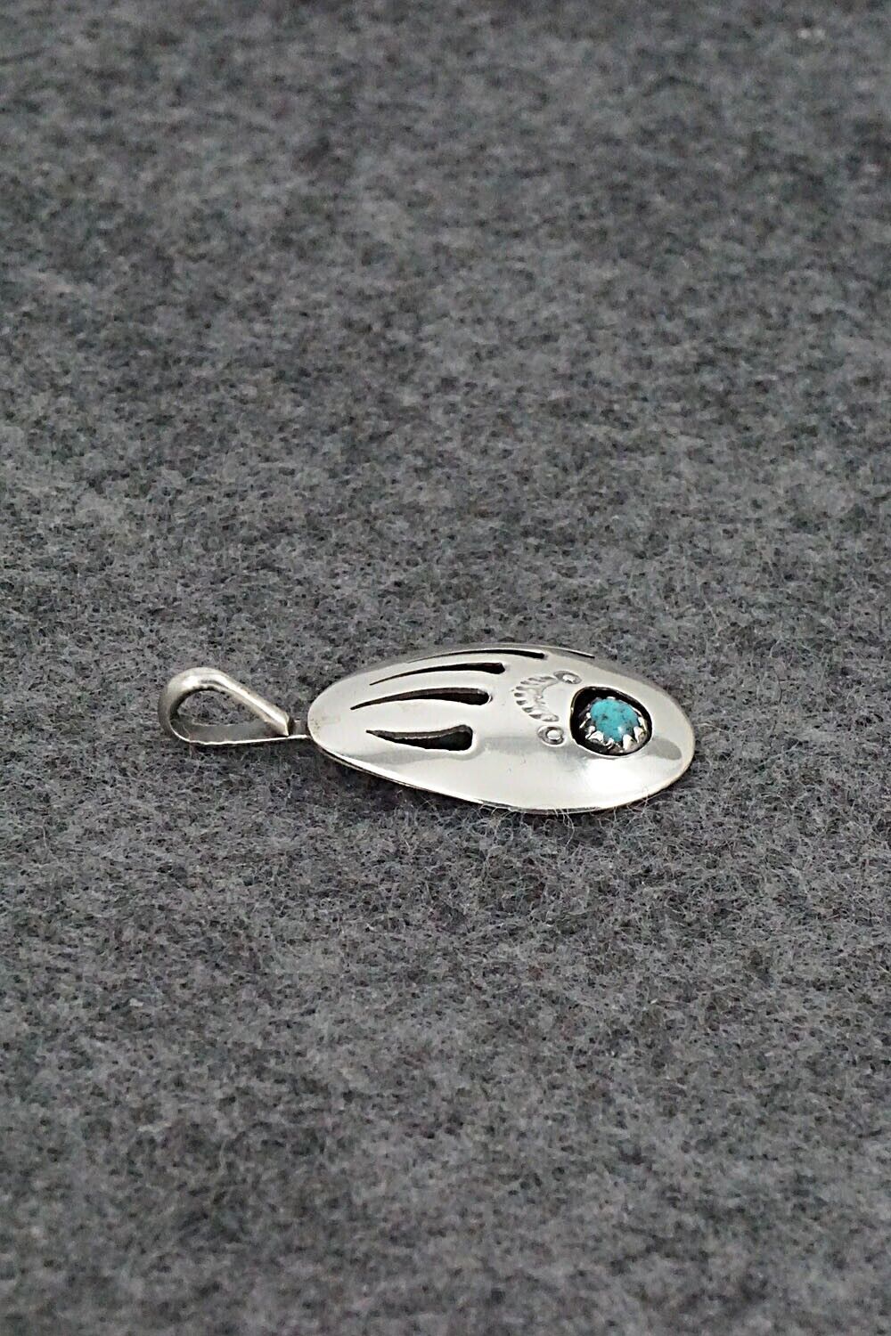 Turquoise & Sterling Silver Pendant - Ervin Begay