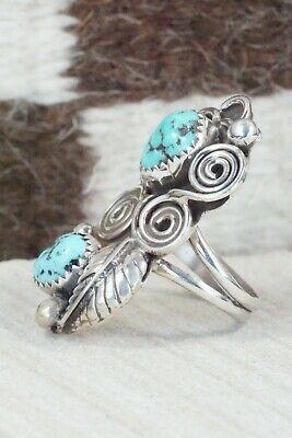 Turquoise and Sterling Silver Ring - Kenneth Jones - Size 7.25 - High Lonesome Trading