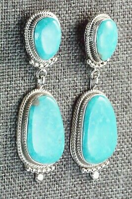Turquoise & Sterling Silver Earrings - Verley Betone