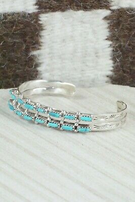Turquoise & Sterling Silver Bracelet - Mary Hannaweeke