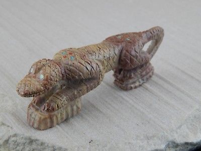 Lizard Zuni Fetish Carving - Edward Pooacha - High Lonesome Trading