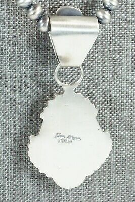 Turquoise, Coral Pendant & Sterling Silver Necklace - Tom Lewis