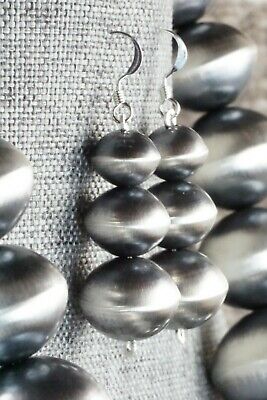 Sterling Silver Navajo Pearl Necklace & Earrings - Tonisha Haley